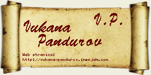 Vukana Pandurov vizit kartica